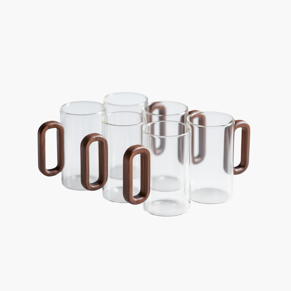 VALNÖT Designmuggar 6 & 4‑pack